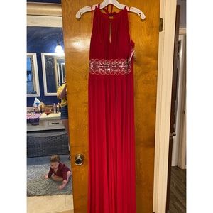 Red formal long dress
